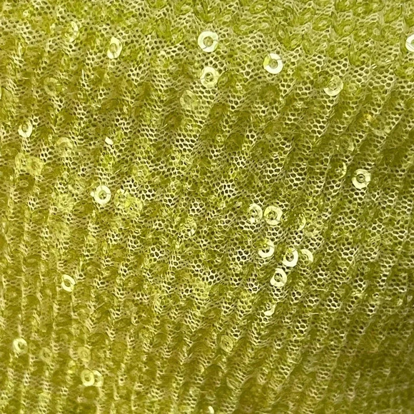 Club L London sequin cowl neck mini dress in lime - Picture 9 of 16